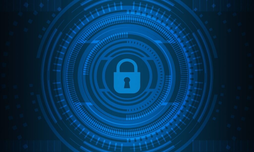 Free cyber security technology network illustration